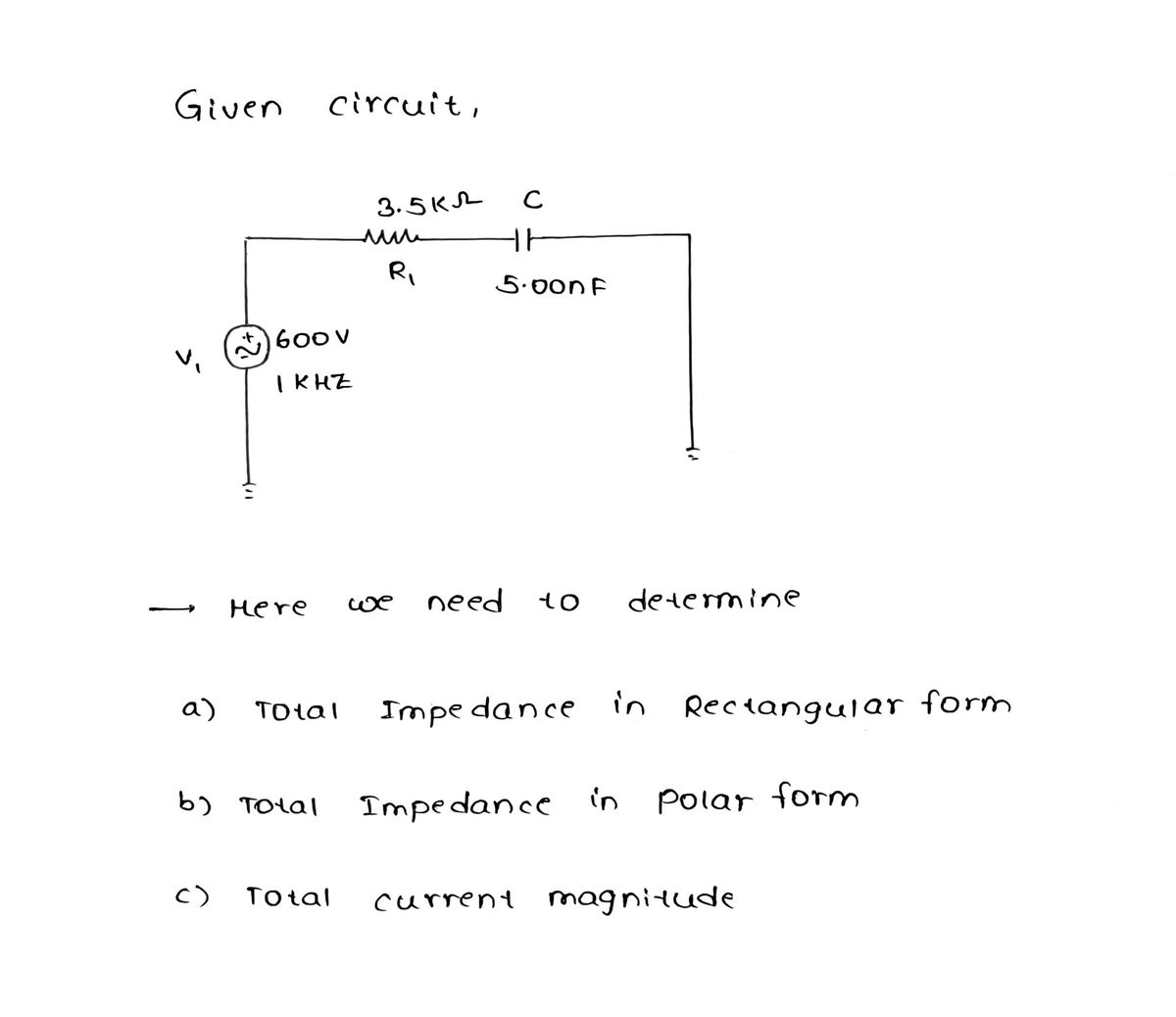 Electrical Engineering homework question answer, step 1, image 1