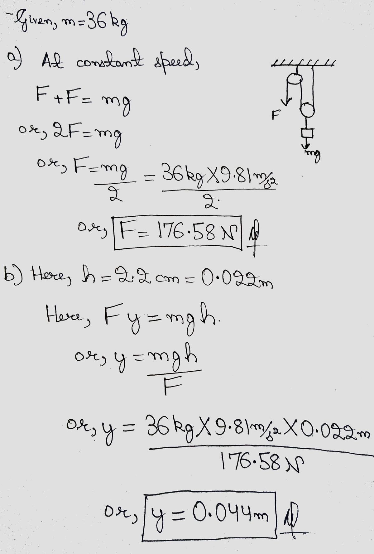 Physics homework question answer, step 1, image 1