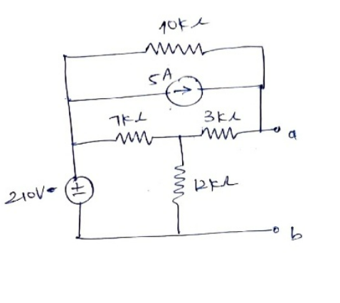 Answered: + 210V 7k0 w 10kΩ 5A 12kΩ w ΟΚΩ ΑΛΛ b | bartleby