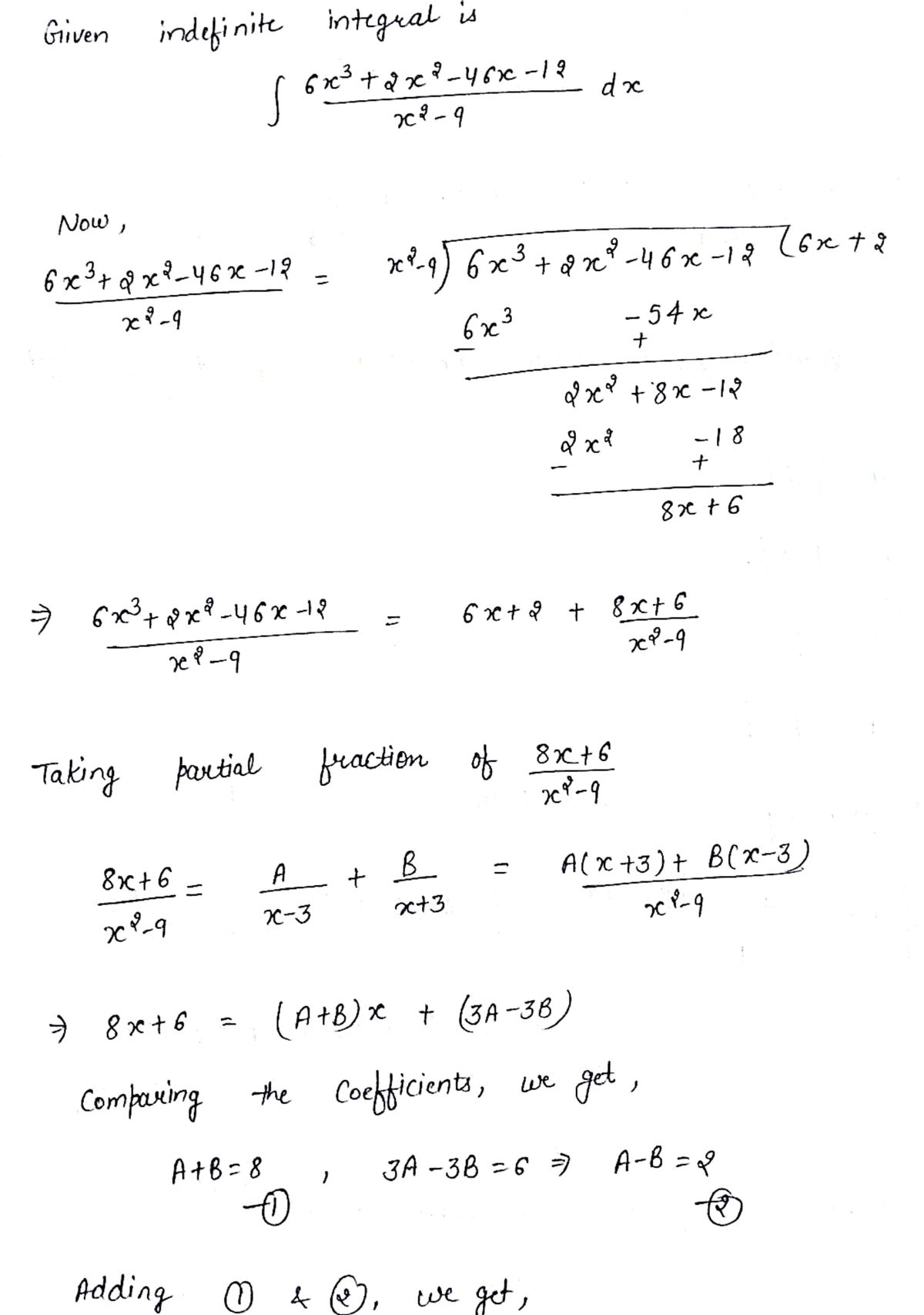 Advanced Math homework question answer, step 1, image 1