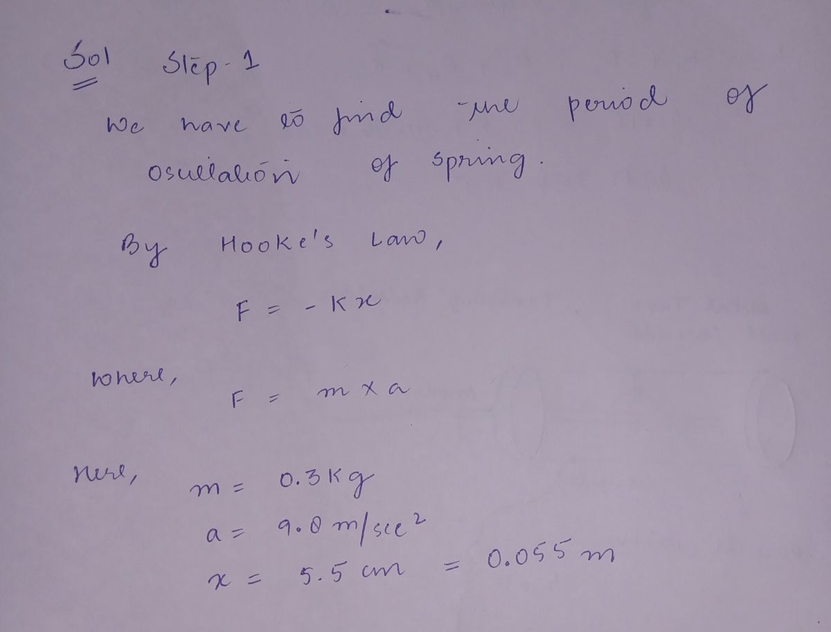 Physics homework question answer, step 1, image 1