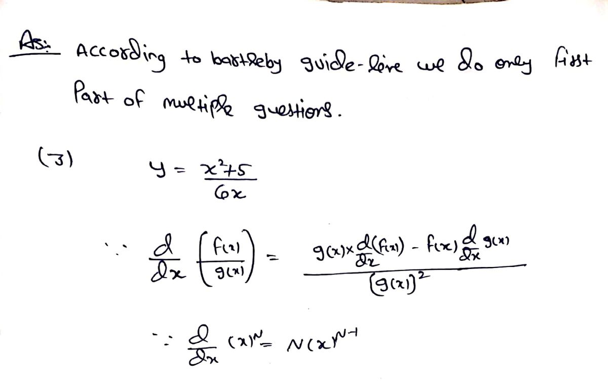 Calculus homework question answer, step 1, image 1