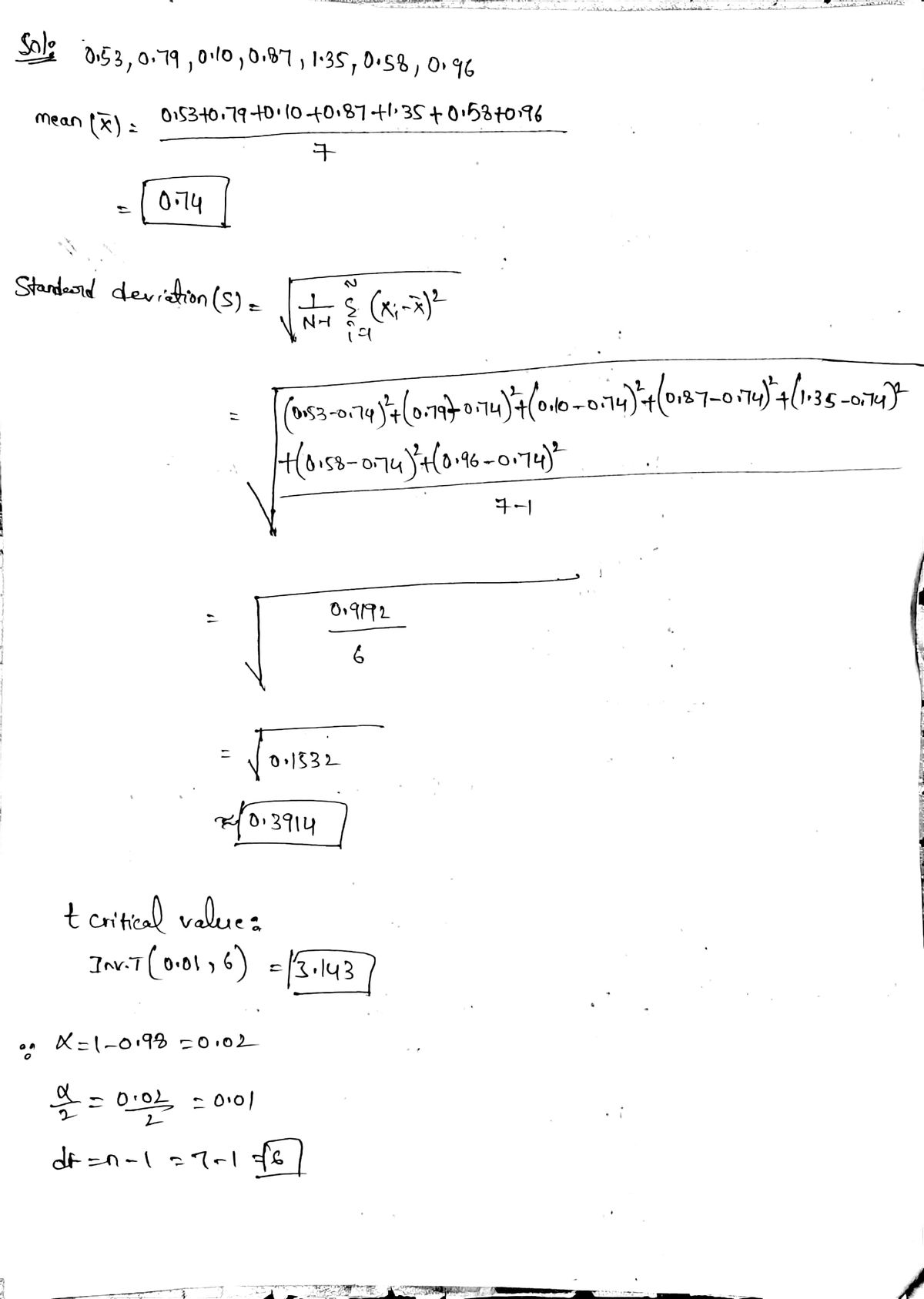 Statistics homework question answer, step 1, image 1