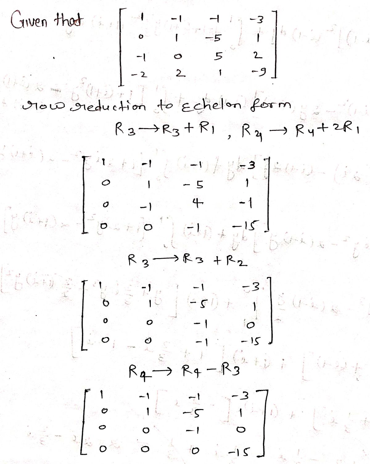 Answered Find the determinant by row reduction bartleby