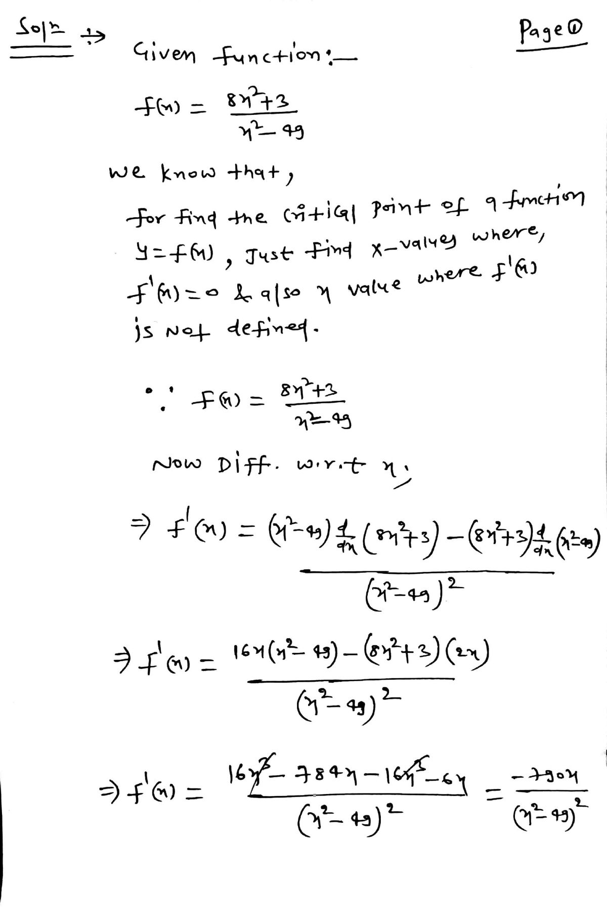 Calculus homework question answer, step 1, image 1