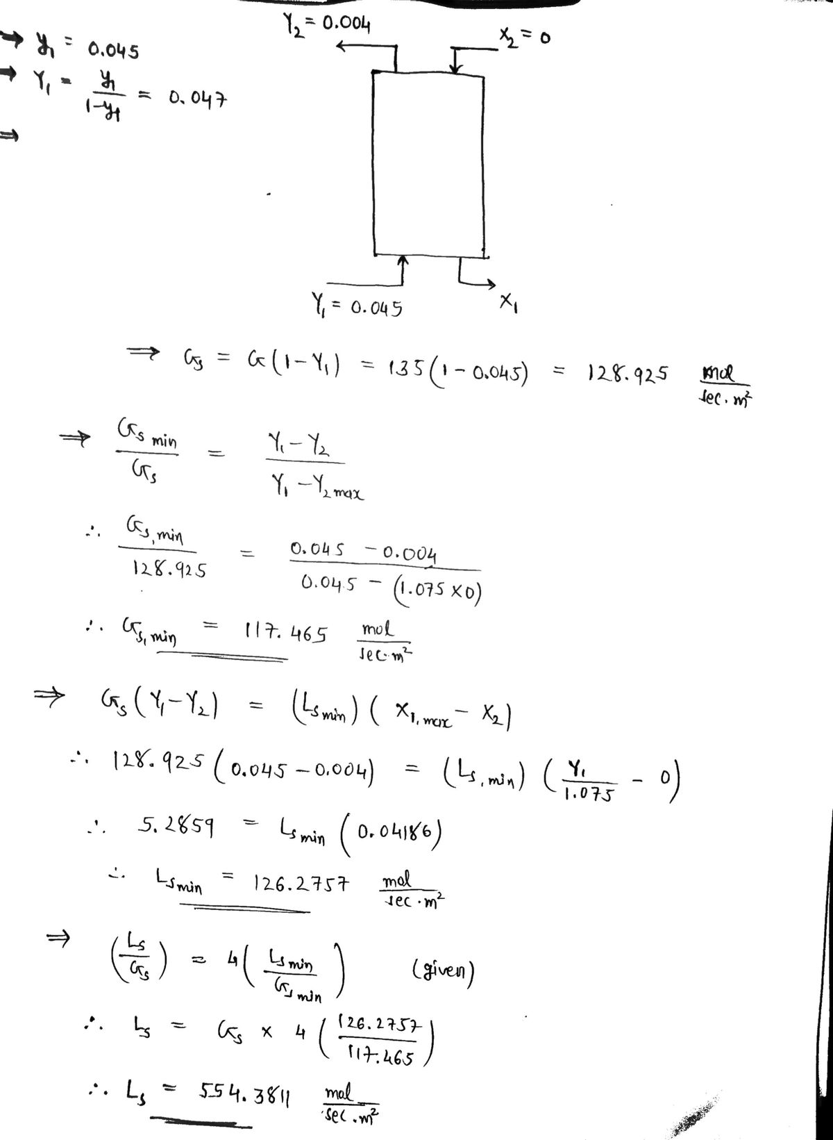 Chemical Engineering homework question answer, step 1, image 1