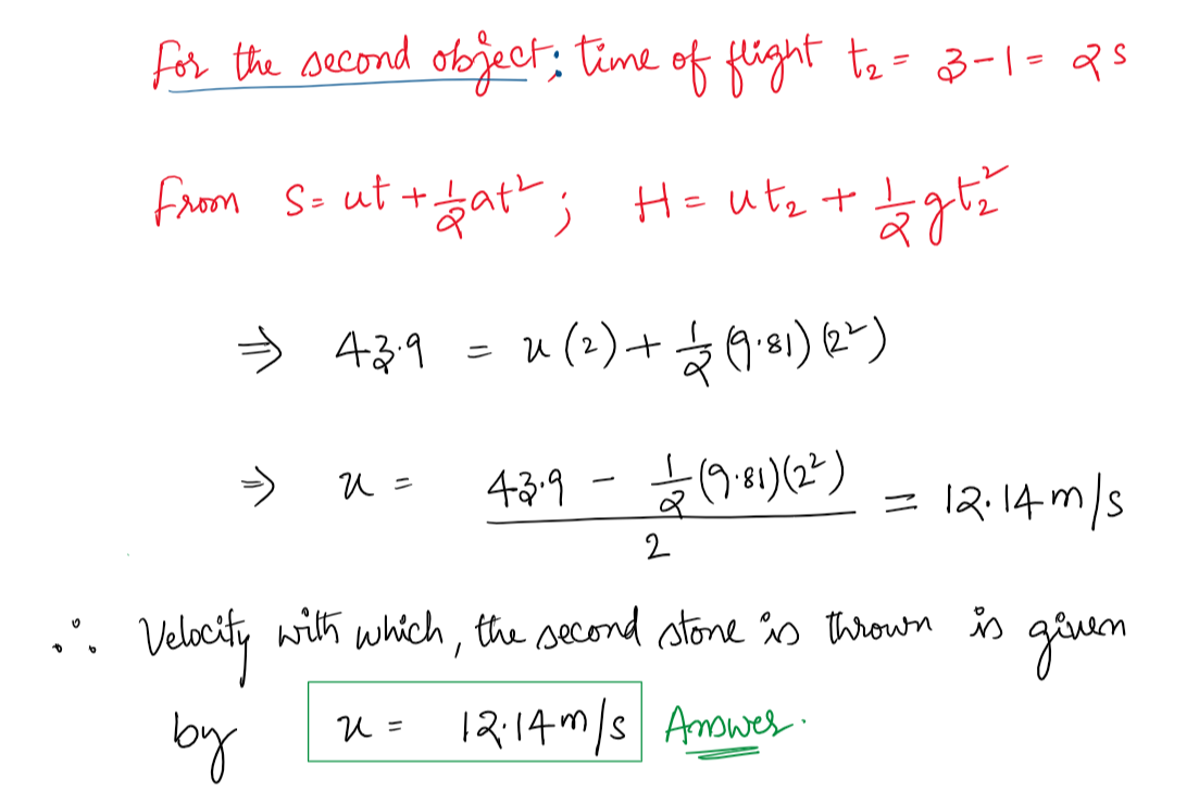 Answered: A stone is dropped into a river from a… | bartleby