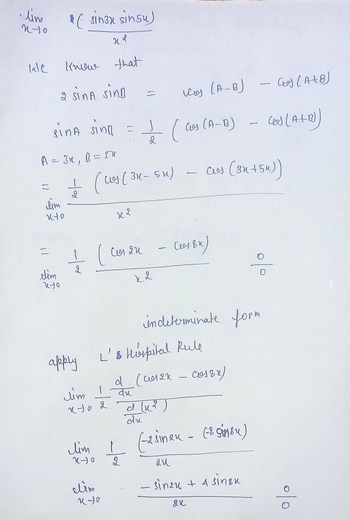 Calculus homework question answer, step 1, image 1