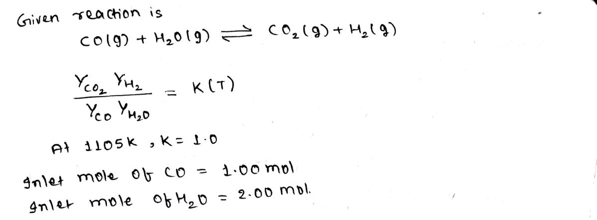 Chemical Engineering homework question answer, step 1, image 1