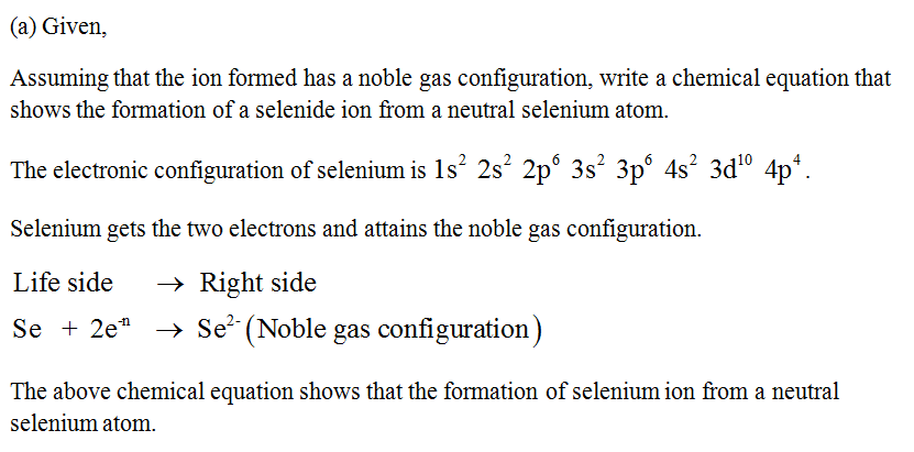 Answered Assuming that the ion formed has a… bartleby