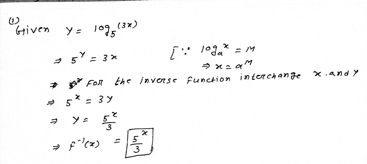 Answered Find The Inverse Of Each Function 1 Bartleby