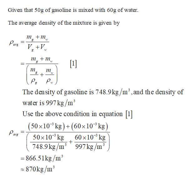 Answered 50 G Of Gasoline Are Mixed With 60 G Of Bartle