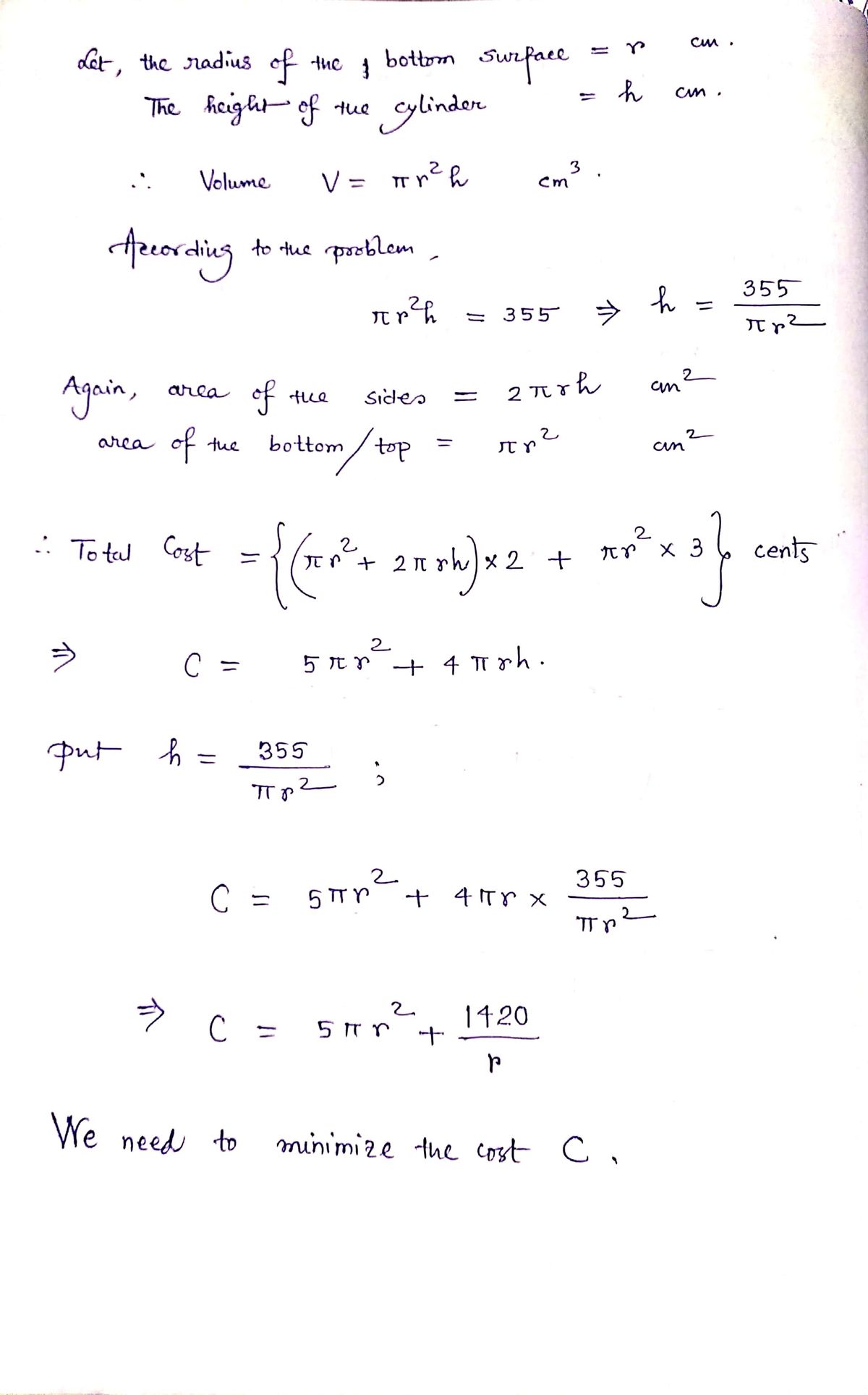 Calculus homework question answer, step 1, image 1