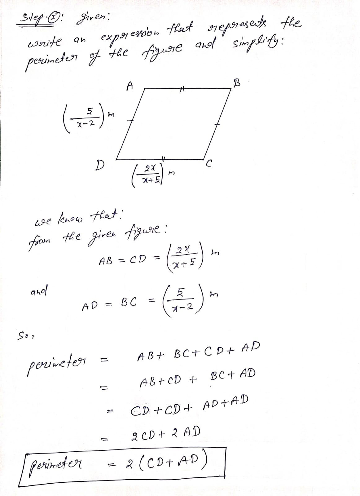 Algebra homework question answer, step 1, image 1