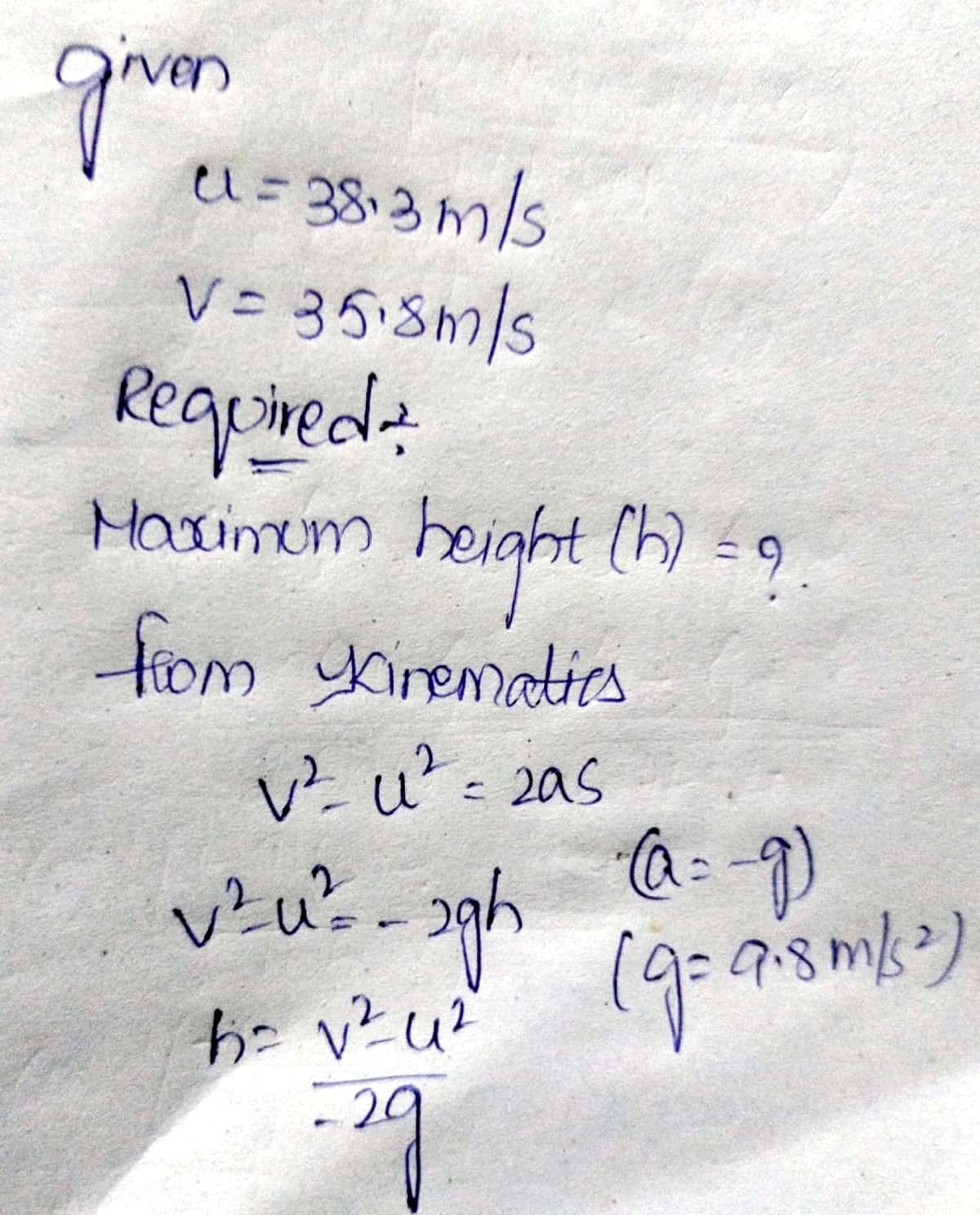 Physics homework question answer, step 1, image 1