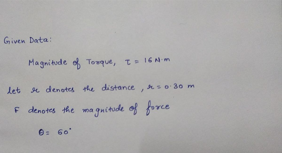 Physics homework question answer, step 1, image 1