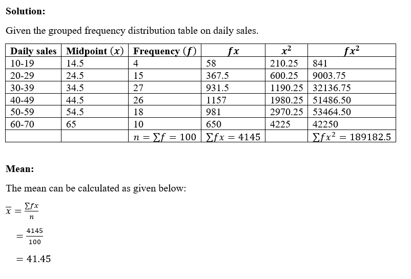 Answered Question Iii The Frequency Table For Bartleby 5089