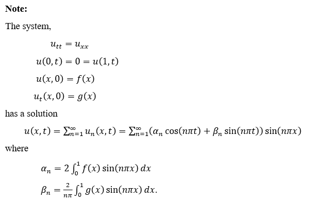 Answered Find U X T From The Wave Equation Bartleby