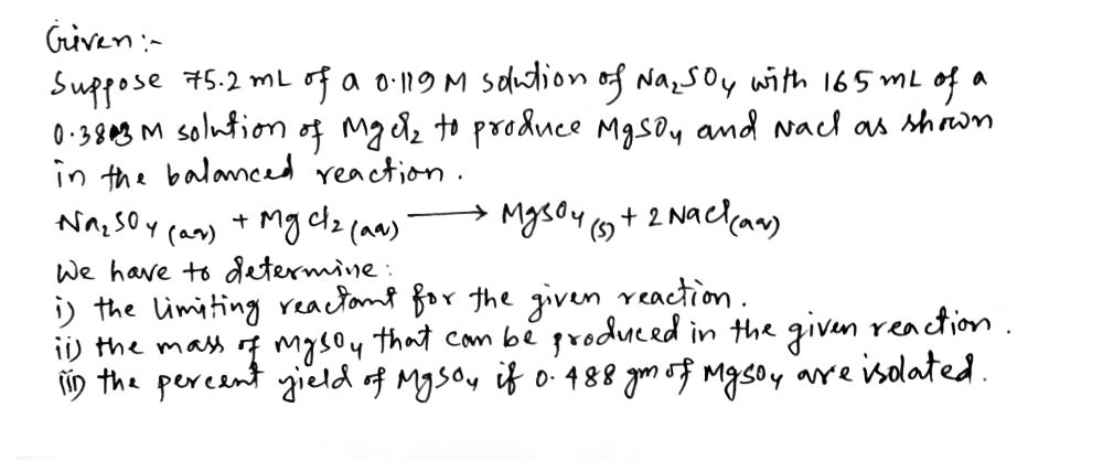 Chemistry homework question answer, step 1, image 1