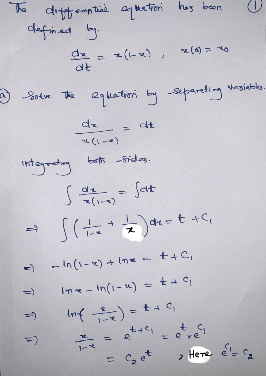 Advanced Math homework question answer, step 1, image 1