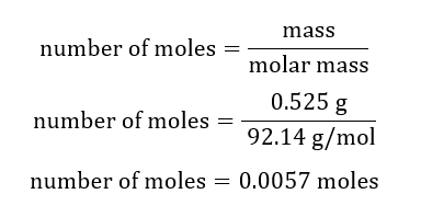 Answered: When 0.525 g of toluene (C7H8) is… | bartleby