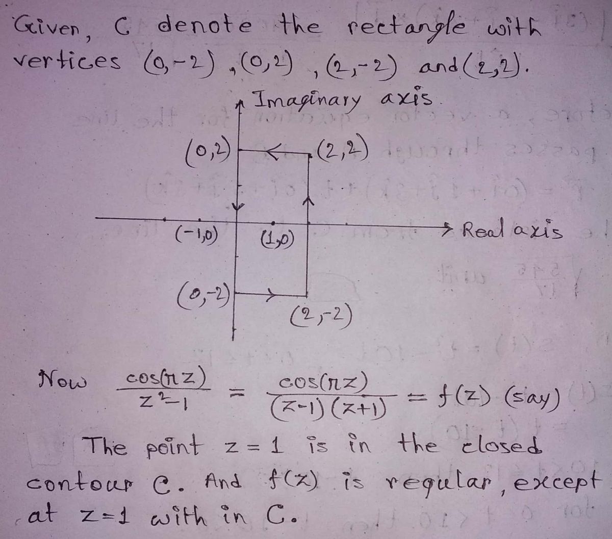 Advanced Math homework question answer, step 1, image 1