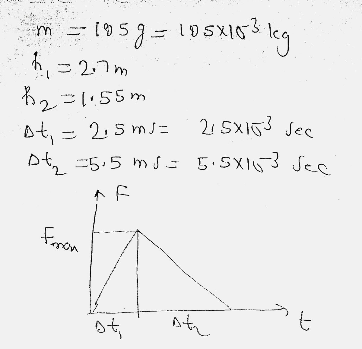 Physics homework question answer, step 1, image 1