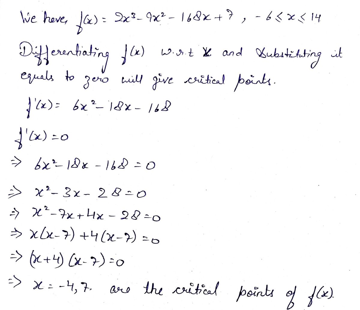 Calculus homework question answer, step 1, image 1