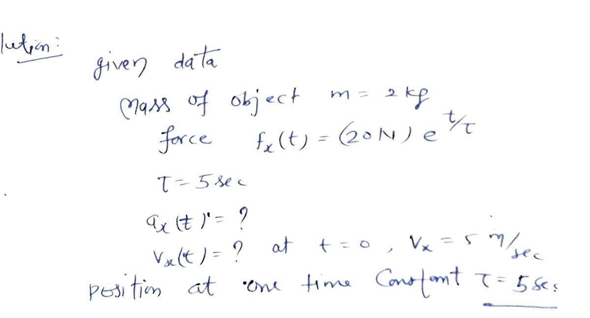 Physics homework question answer, step 1, image 1