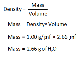 density answer calculation celsius