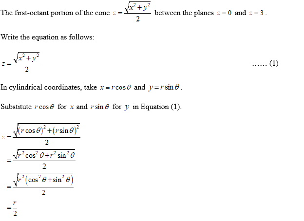 Answered Find A Parametrization Of The Surface Bartleby
