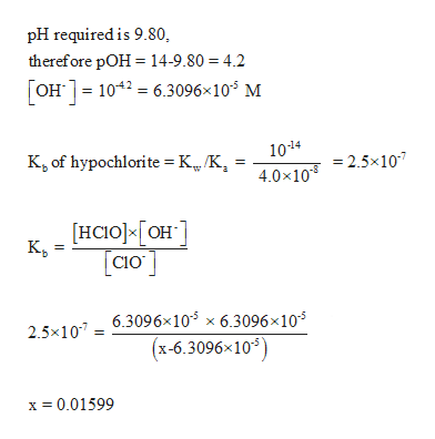 Answered: A Solution Of Household Bleach Contains… | Bartleby