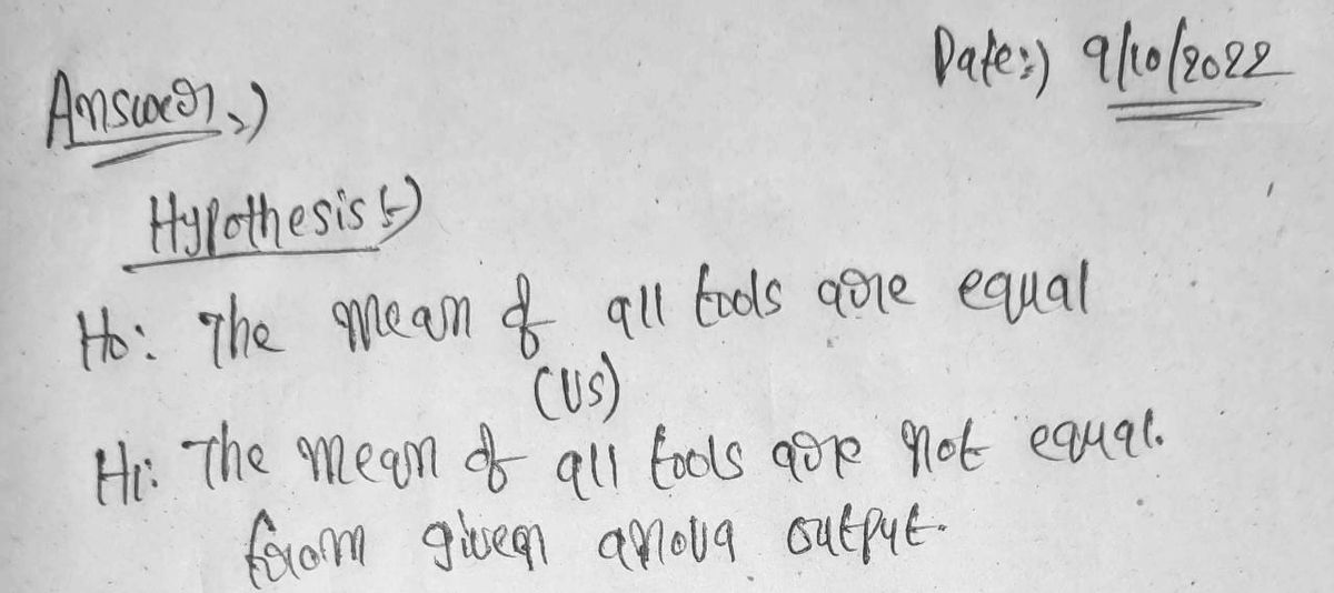 Statistics homework question answer, step 1, image 1