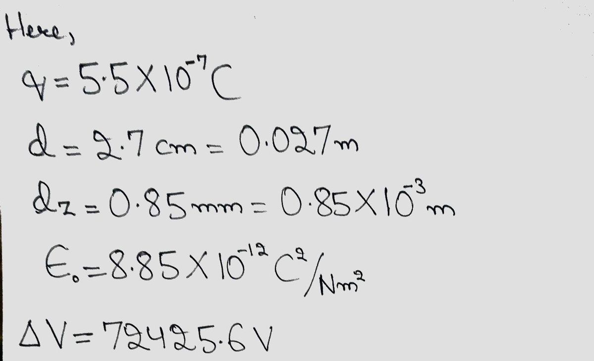 Physics homework question answer, step 1, image 1