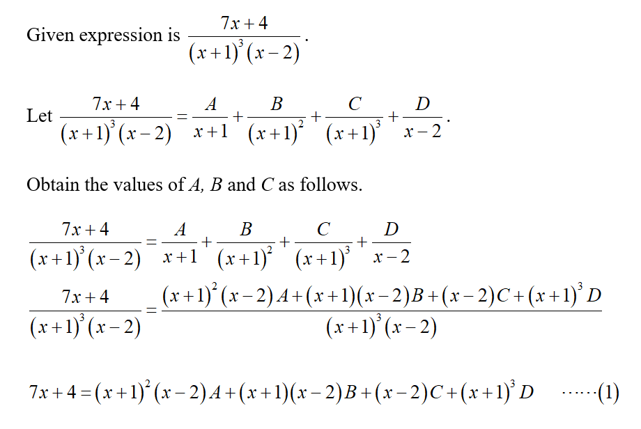 Answered: ,determine the partial fraction… | bartleby