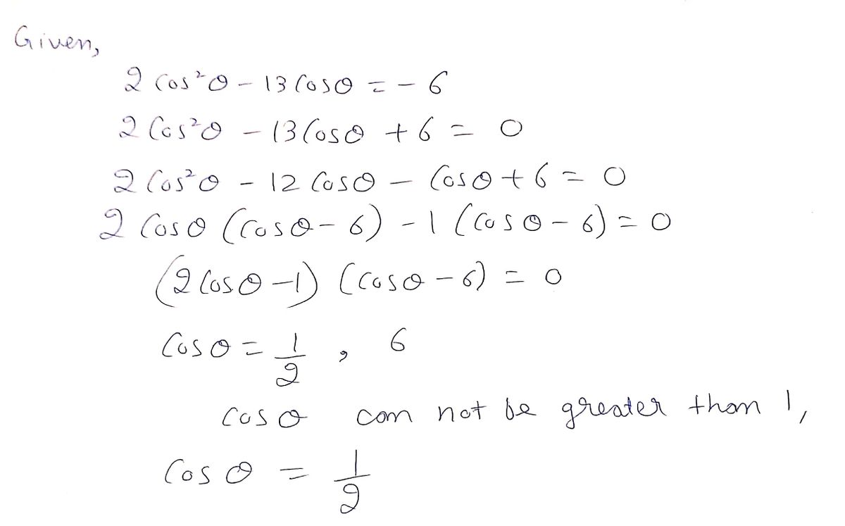 Answered: Solve The Equation For All Degree… | Bartleby