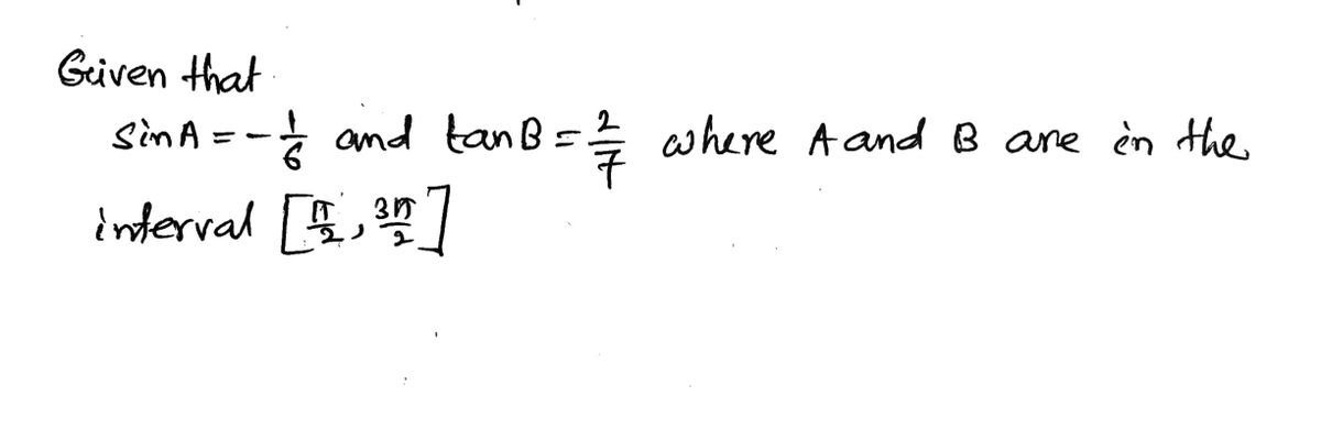 Trigonometry homework question answer, step 1, image 1