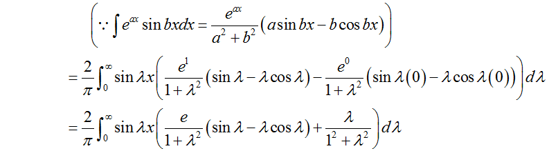 Answered: find Fourier Sine integral of fie)… | bartleby