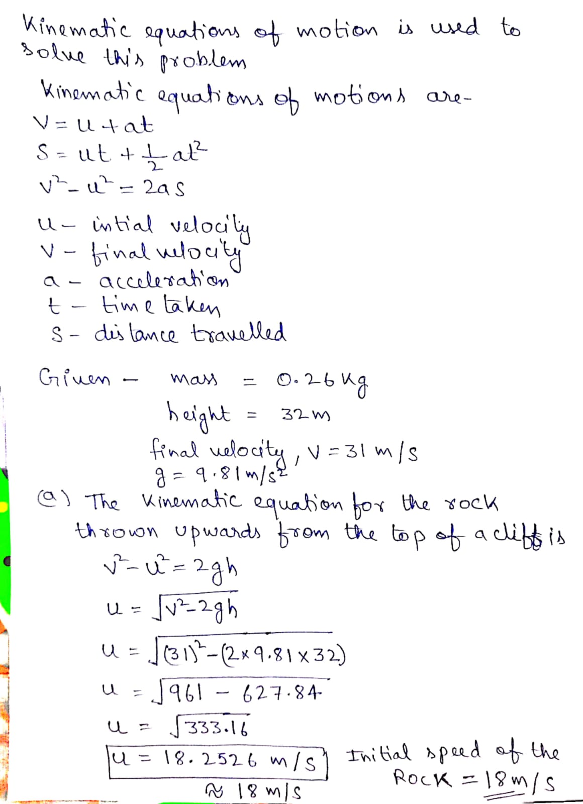 Physics homework question answer, step 1, image 1