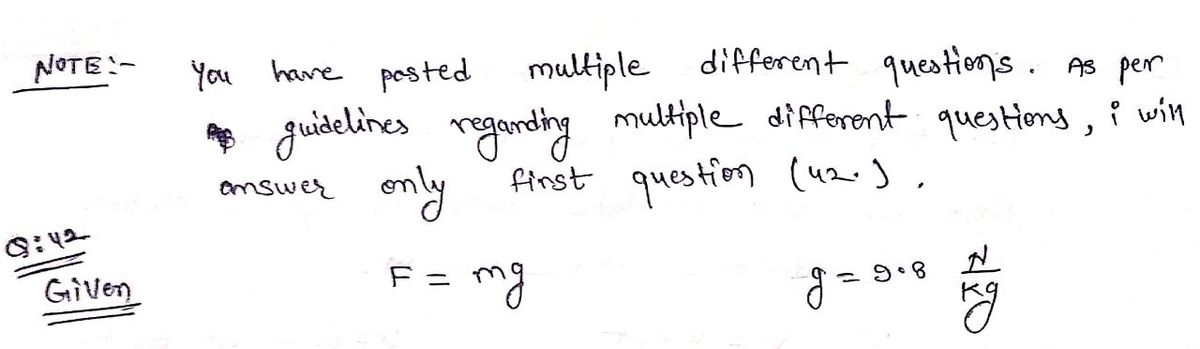 Physics homework question answer, step 1, image 1