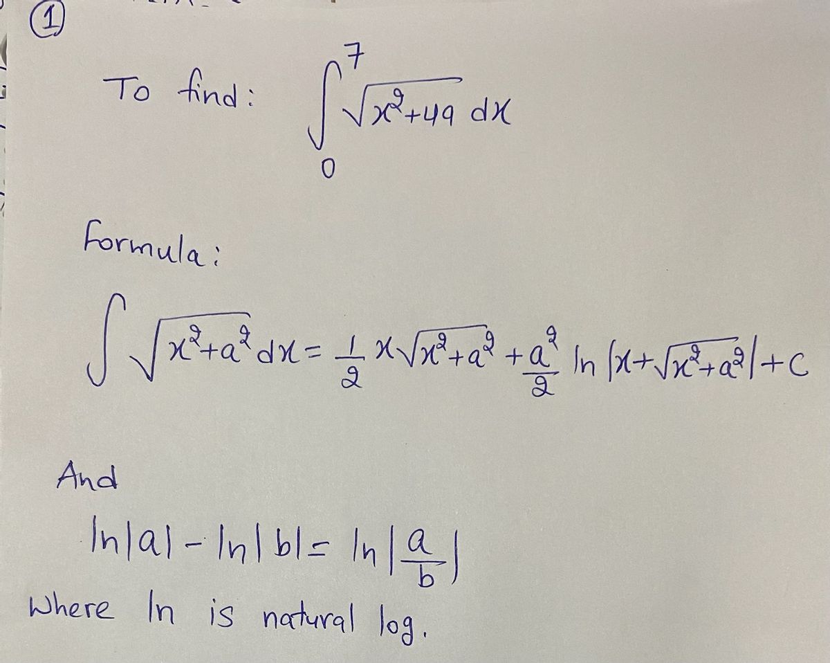 Advanced Math homework question answer, step 1, image 1