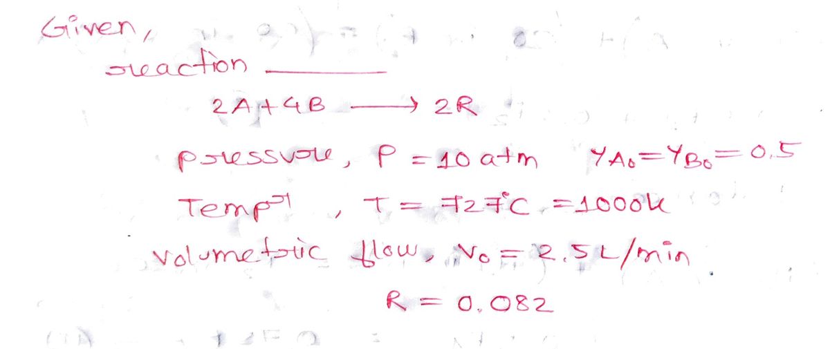 Chemical Engineering homework question answer, step 1, image 1