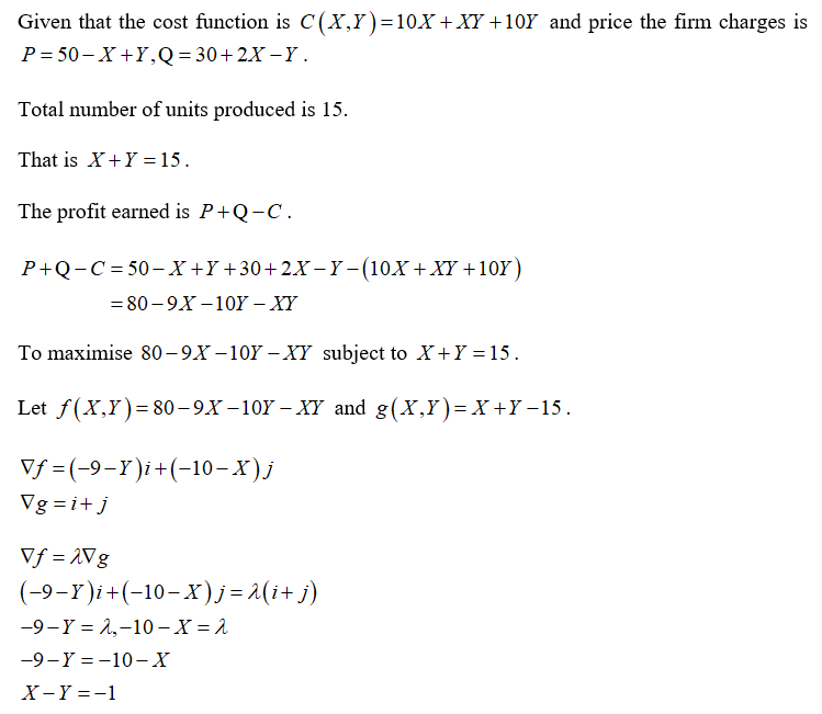 Answered Question 3 A Firm Produces Two Goods In Bartleby