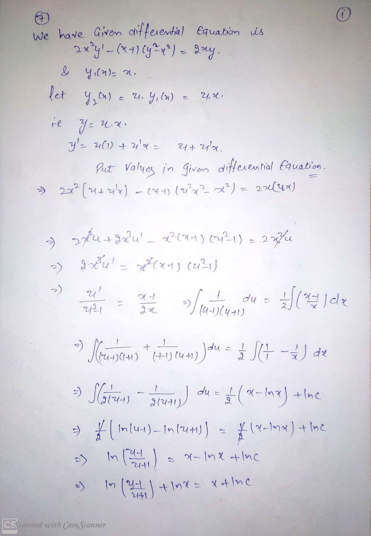 Advanced Math homework question answer, step 1, image 1