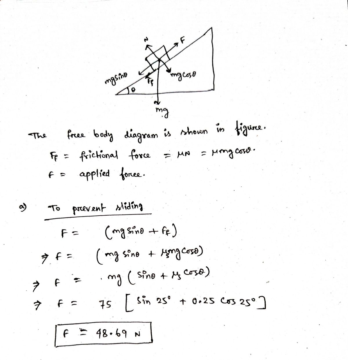 Physics homework question answer, step 1, image 1