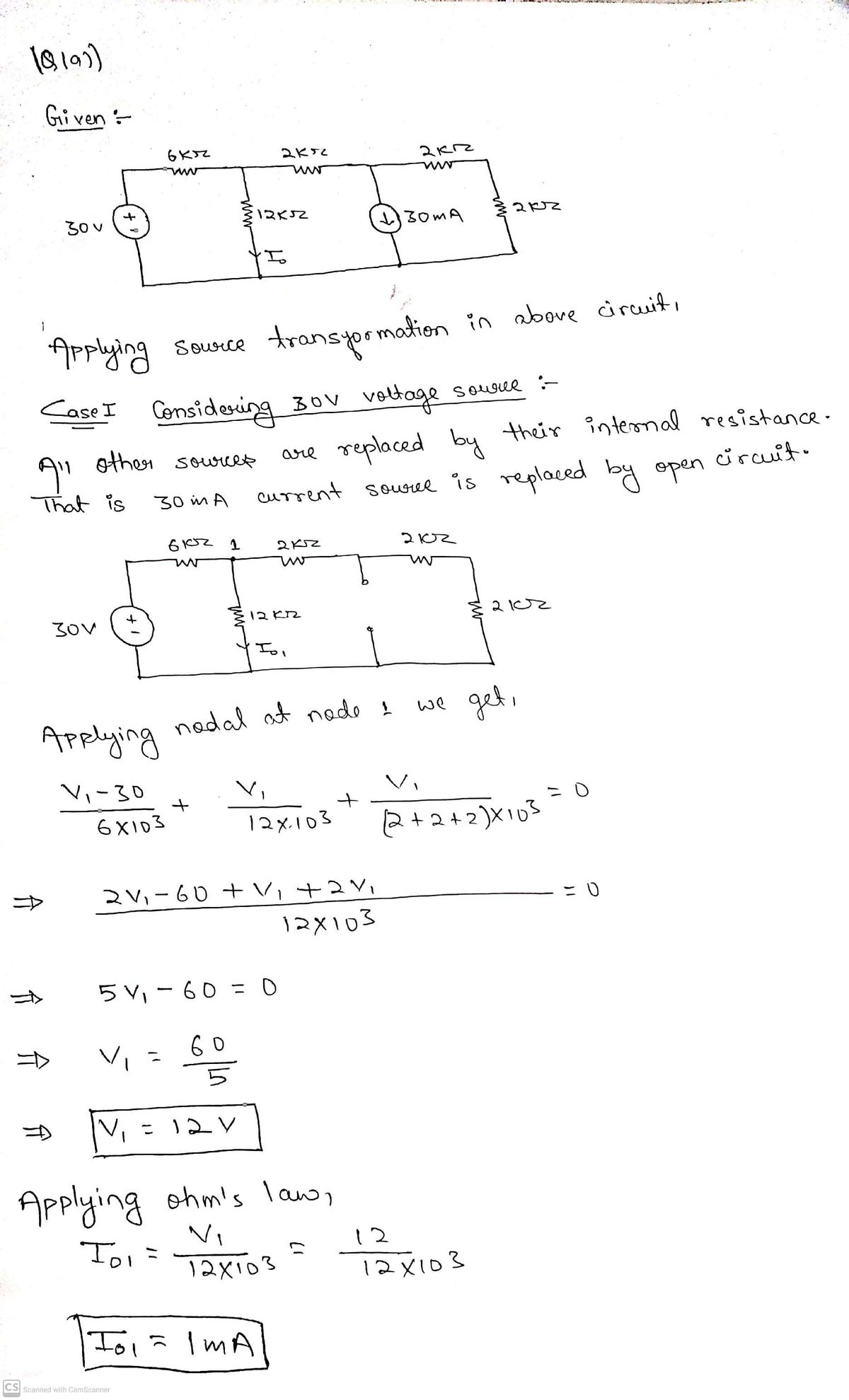 Electrical Engineering homework question answer, step 1, image 1