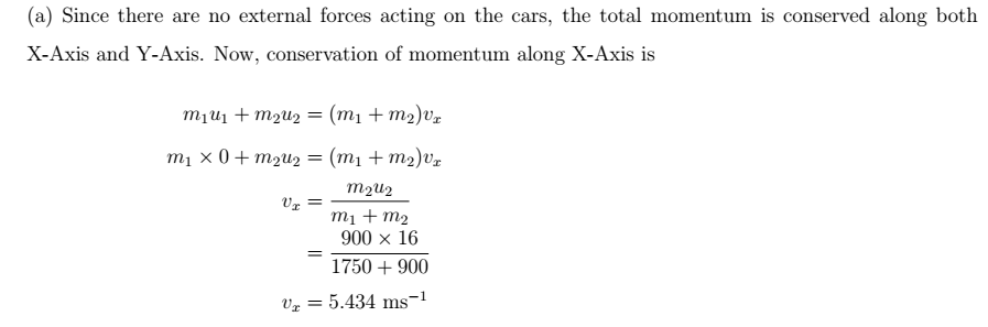 Answered: Two Cars Collide At An Icy Intersection… | Bartleby