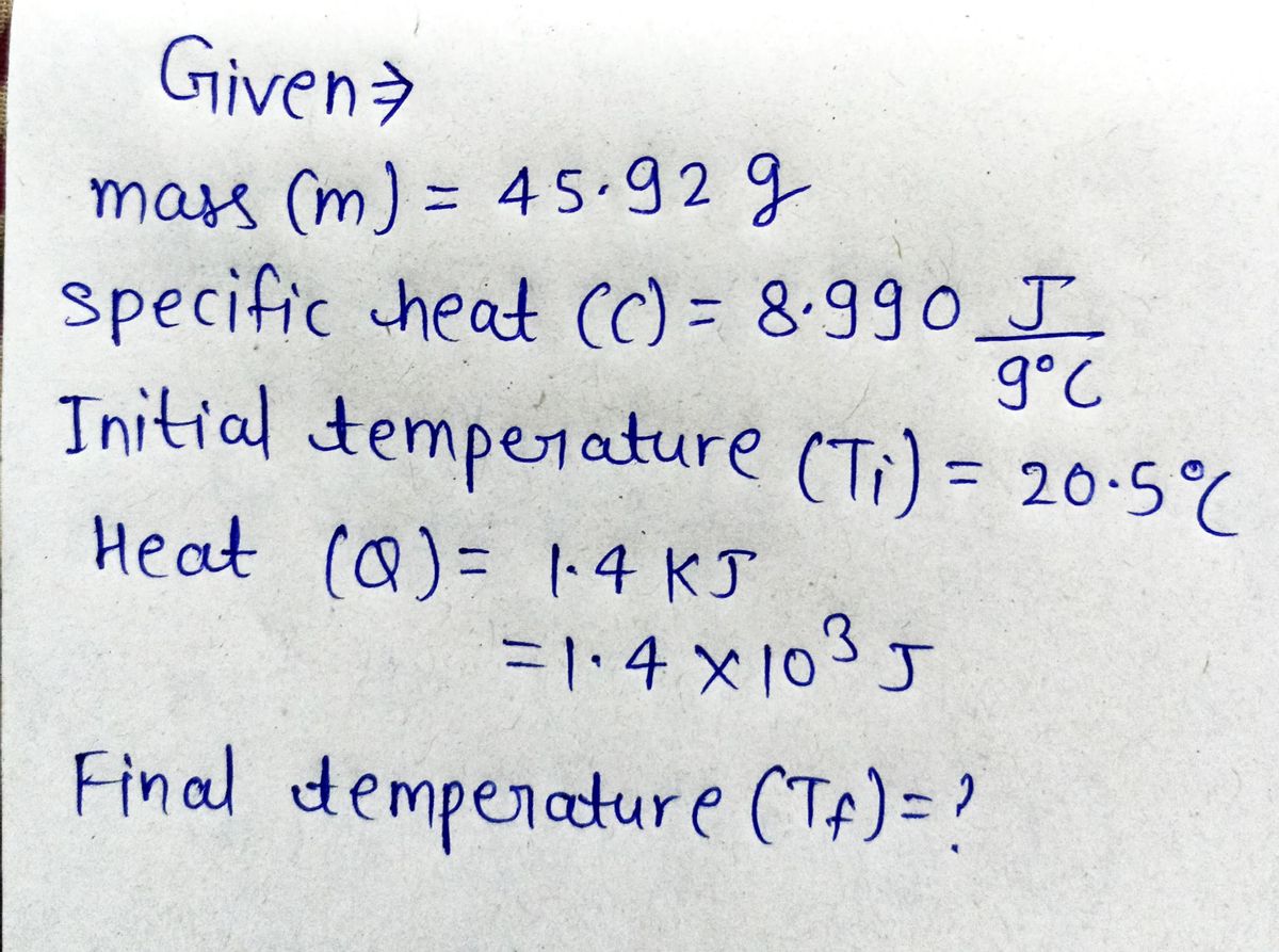 Chemistry homework question answer, step 1, image 1