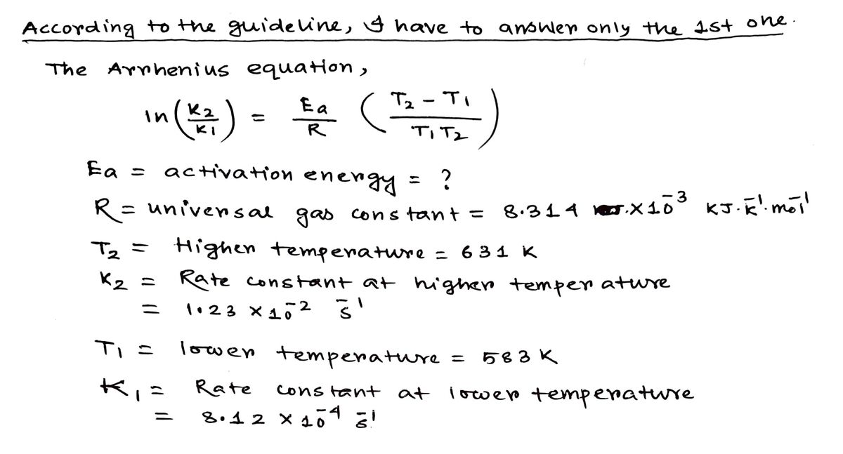 Chemistry homework question answer, step 1, image 1