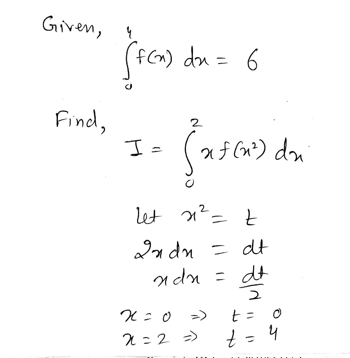 Answered: f(x) dx = 6, xf(x?) dx. Jo FIND | bartleby